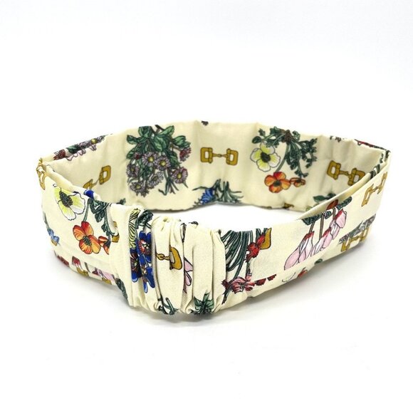 GUCCI flour bandana hair band silk / polyester Ivory - Picture 2 of 12